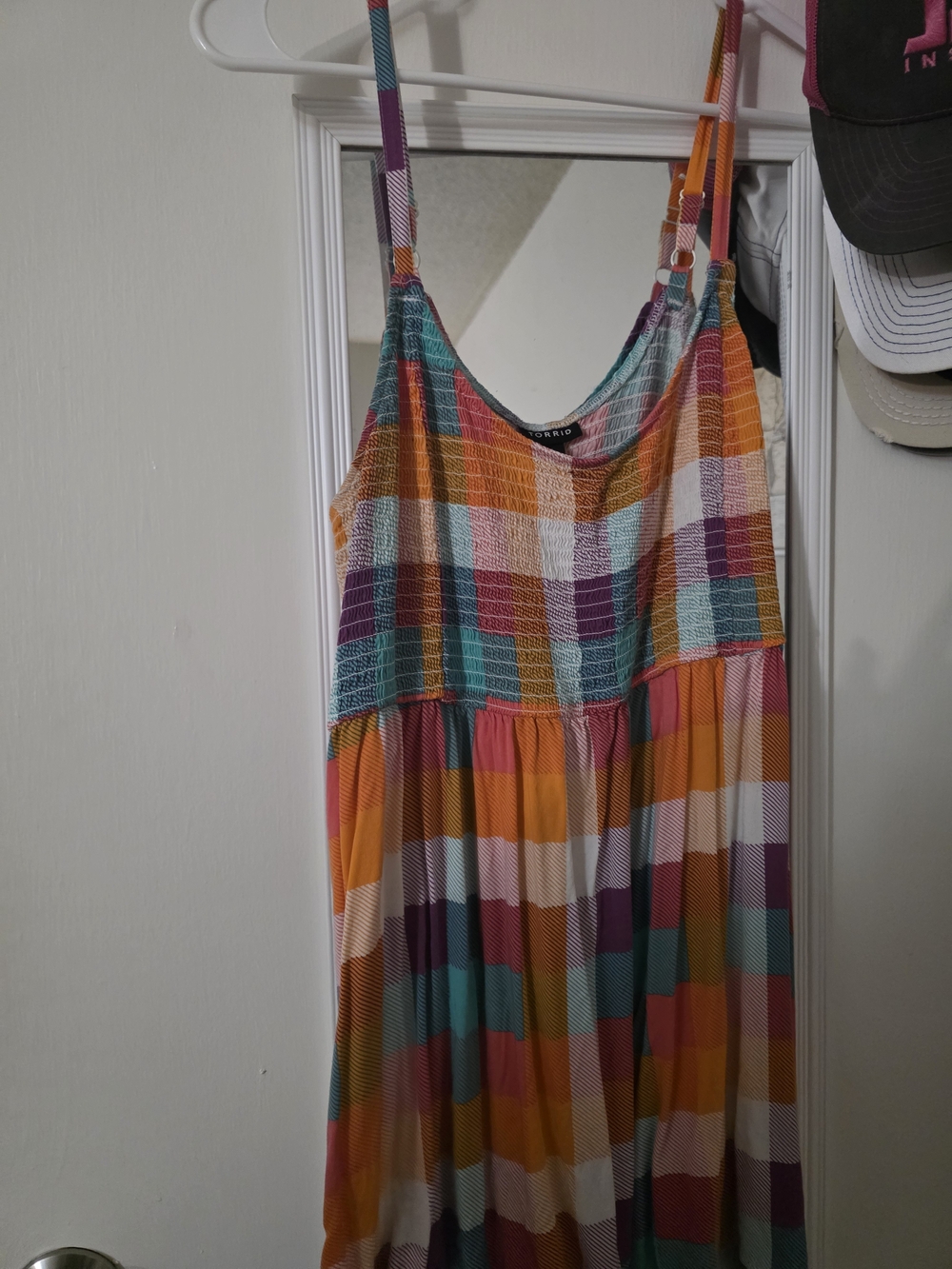 torrid Multicolor Plaid Tank Dress with Pink, Orange, Teal & Purple